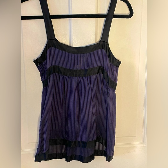 Marc by Marc Jacobs Silk Striped Top Size 6 - Picture 2 of 3